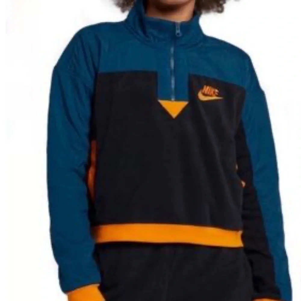 Nike Polar Fleece Half Zip Blue Orange Size‎ XL